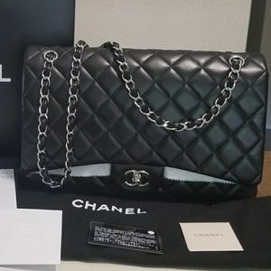 Chanel Classic Maxi Single Flap SHW Lambskin